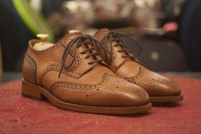 Beautiful brown leather shoes