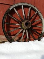 ancient wooden wheel