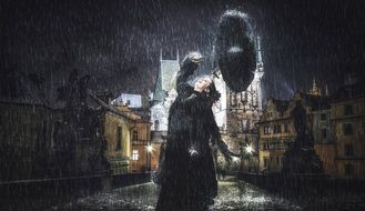 gothic girl with umbrella