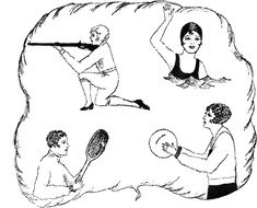 sketch of female sort activities