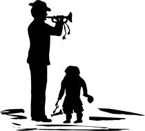 sketch of a musician