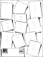 black and white image of squares on a white sheet