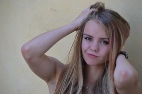 Blond girl model
