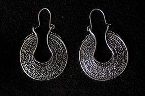 silver earrings as jewelry