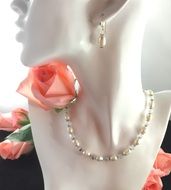 rose and pearls as a decoration