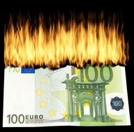 Burn 100 euro as a ritual