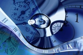 background with different dials