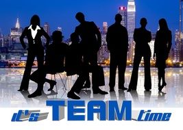 Silhouette of team clipart