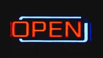 neon sign open