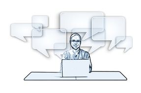 entrepreneur having ideas as an illustration