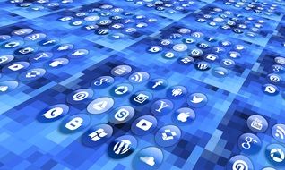Internet Network Social poster drawing
