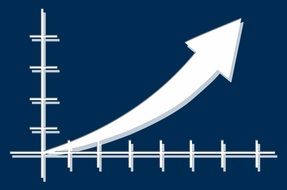 chart with growing arrow
