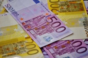 euro banknotes background