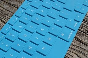 blue keyboard for a computer