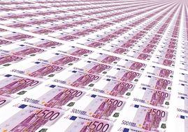 Euro banknotes, perspective, background