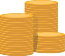 Golden Coin stacks as an illustration