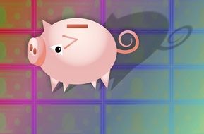 painted pig piggy bank