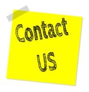 sticker label contact us