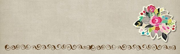 Flower Bouquet on a banner