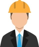 drawn manager in helmet