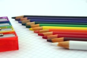 crayons and sharpeners