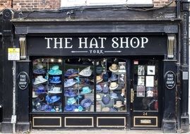 hat shop window