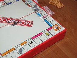 monopoly game is on the table