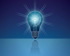 blue Light Bulb Idea drawing