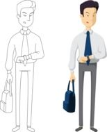 graphic image of businessman image