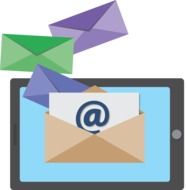 Icon of sending emails