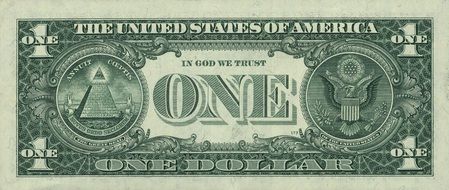 1 Dollar Banknote as background