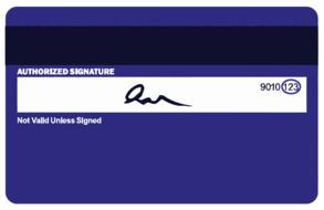 signed credit card