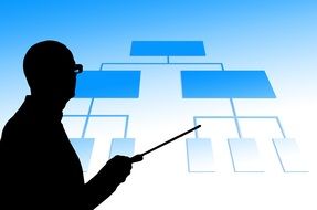 silhouette showing presentation
