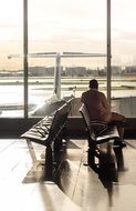 man at the terminal at the airport