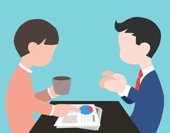 Japanese meeting clipart