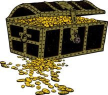 graphic image of a chest with gold coins