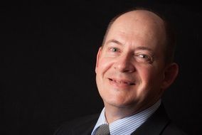 businessman portrait on black background