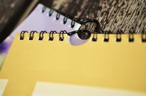 calendar with yellow sheets