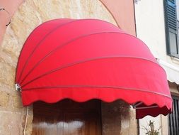window crimson awning