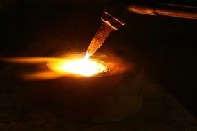 burning metal