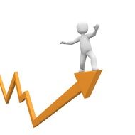 human figure on the yellow arrow