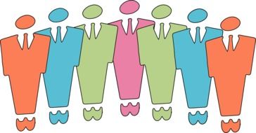 graphic image of colorful business figures