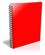 red closed Binder, Folder, render