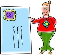 illustration of office worker