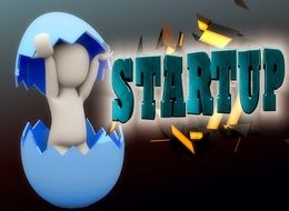 digital illustration of startup