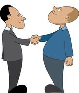 cartoon Businessmen handshaking, illustration