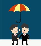 Umbrella Businessman Corporate Learning