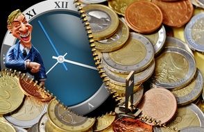 illustration of busy businessman