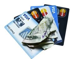 Card visa and master card and cash