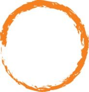 orange circle of logo
